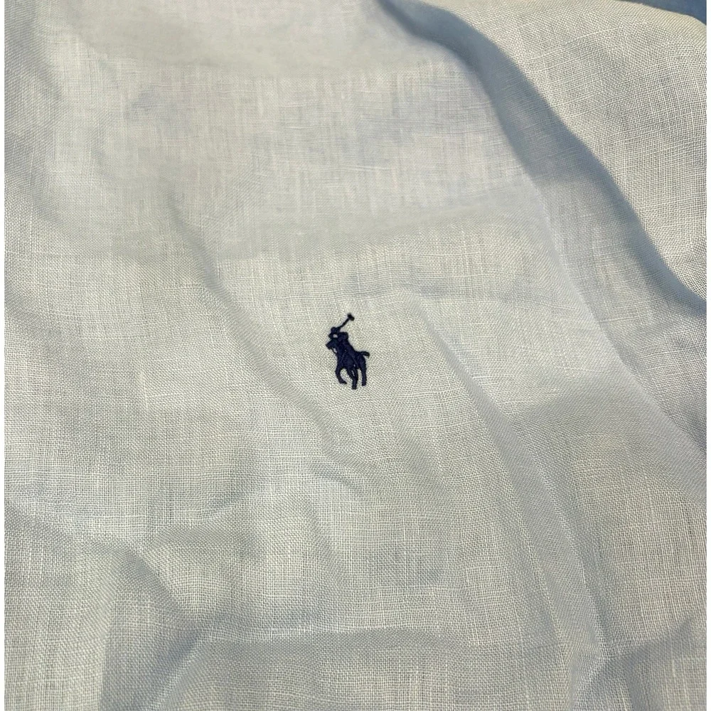 Polo Ralph Lauren Long Sleeve Classic Fit Linen Shirt  5XB Blue NWT
